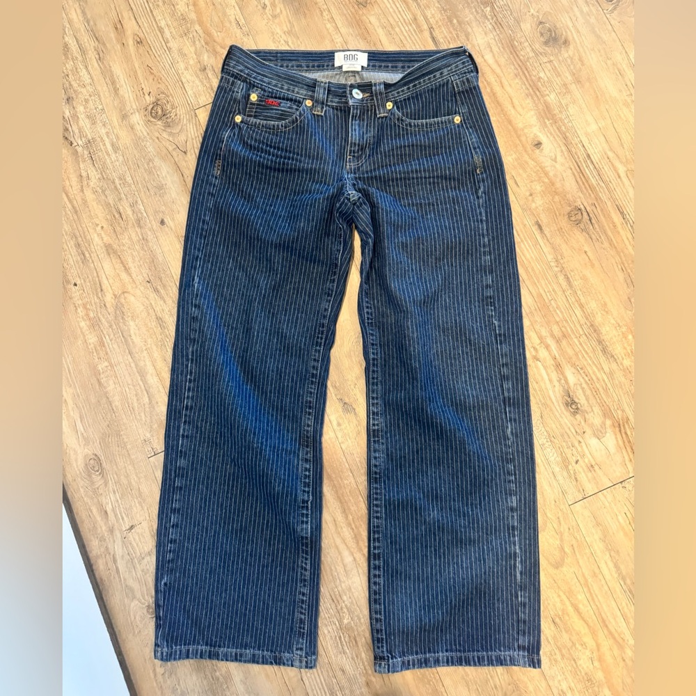 BDG stripped wide leg baggy Dark Blue Denim Jeans 30W x 31 grudge